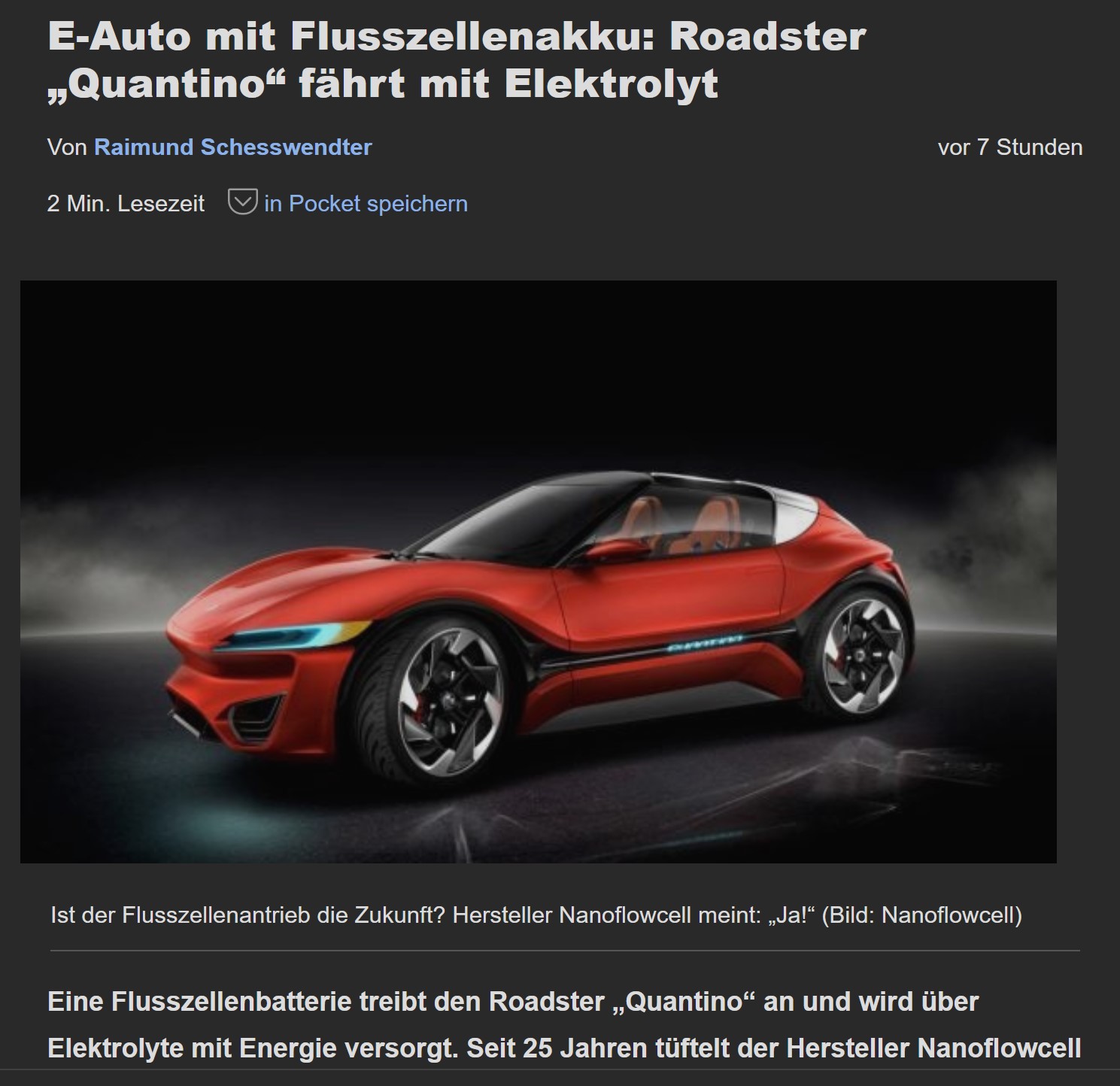 Stromspeicher Konzept